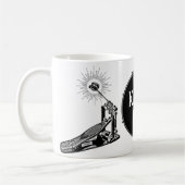 ドラマーKICK ITバスドラムペダルロックバンドドラム コーヒーマグカップ (左)