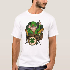 ドラマーLeprechaun St. Patrick's Day Drumming Tシャツ