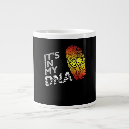 ドラマ俳優のためのDNAシャツ ジャンボコーヒーマグカップ (正面)