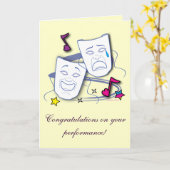 ドラマ公演おめでとう カード (黄色い花)