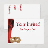 ドラマ・クイーン・シアター,オペラ,演劇,美術館 招待 招待状 (正面/裏面)