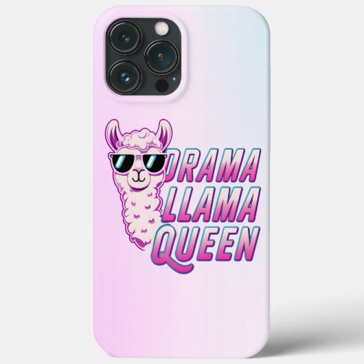 ドラマLLAMAクイーンかわいいLlamaとサングラスの女性 Case-Mate iPhoneケース (裏面)
