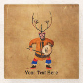 ドラミングシャーマン ガラスコースター (正面)