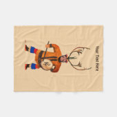 ドラミングシャーマン フリースブランケット (正面(横))