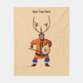 ドラミングシャーマン フリースブランケット (正面)