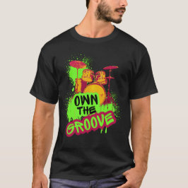 ドラミングデザイン - グルーブを制する Tシャツ