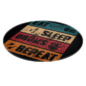 ドラミング熱：Tシャツデザインイラストレーション。 カッティングボード (角)