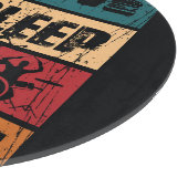 ドラミング熱：Tシャツデザインイラストレーション。 カッティングボード (角)