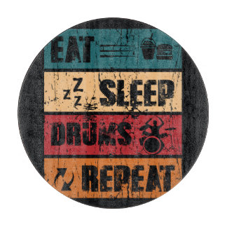 ドラミング熱：Tシャツデザインイラストレーション。 カッティングボード