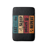 ドラミング熱：Tシャツデザインイラストレーション。 バスマット (正面縦)