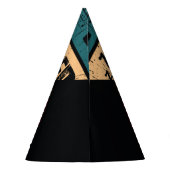 ドラミング熱：Tシャツデザインイラストレーション。 パーティーハット (裏面)