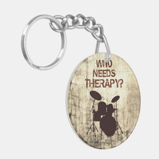 ドラムおもしろいマーセラピードラムキット打楽器 キーホルダー (正面左)