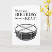 ドラムおもしろいマーロックスタースナーレドラムロッカー誕生日 カード (黄色い花)