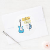 ドラムおもしろい付きギターの弦なし ラウンドシール (封筒)