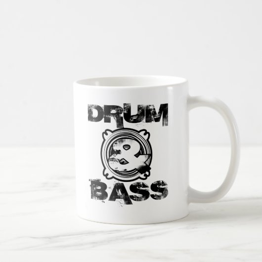 ドラムおよび低音のサブウーファー コーヒーマグカップ (右)
