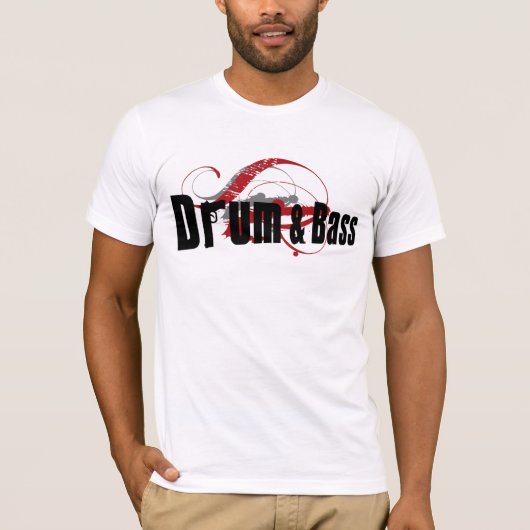 ドラムおよび低音の暴徒 Tシャツ (正面)