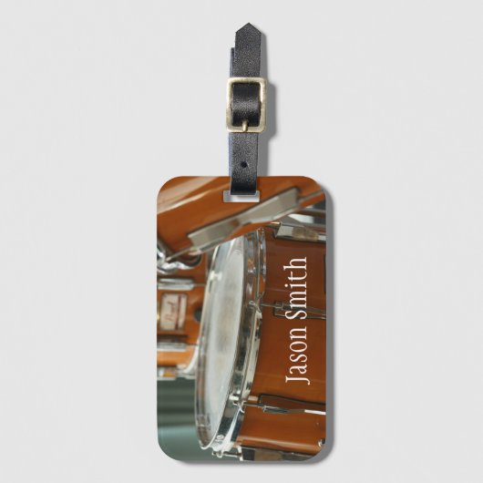 ドラムおよび打楽器の一流の金管楽器の例 ラゲッジタグ (正面縦)