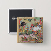 ドラムおよび標準を受け取るAkbarはfを捕獲しました 缶バッジ (正面&裏面)