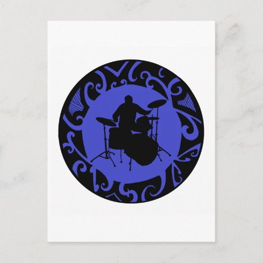 ドラムが回転する ポストカード (正面)