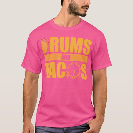ドラムとタコスのドラム Tシャツ (正面)