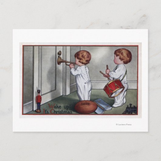 ドラムとトランペットの子供たち ポストカード (正面)