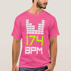 ドラムとベース174 Bpm Dnb音楽液体ジャングルEdm Tシャツ