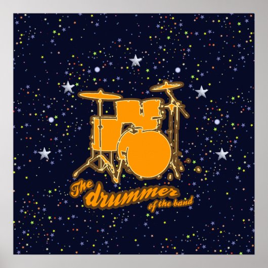 ドラムと星空 ポスター (正面)
