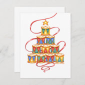 ドラムのクリスマスエンクロージャカードツリー エンクロージャーカード (正面/裏面)