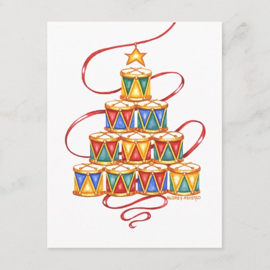 ドラムのクリスマスエンクロージャカードツリー エンクロージャーカード (正面)