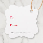 ドラムのクリスマスツリー贈り物ラベルメッセージカード フェイバータグ (裏面)