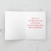 ドラムのグリーティングカードのクリスマスツリー シーズンカード (内部)