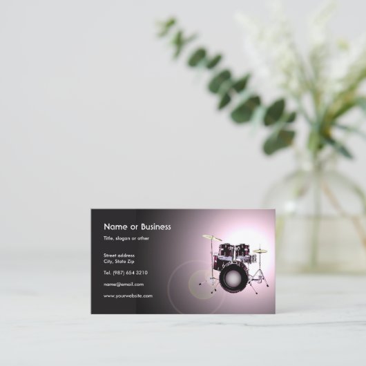 ドラムの名刺 名刺 (スタンド正面)