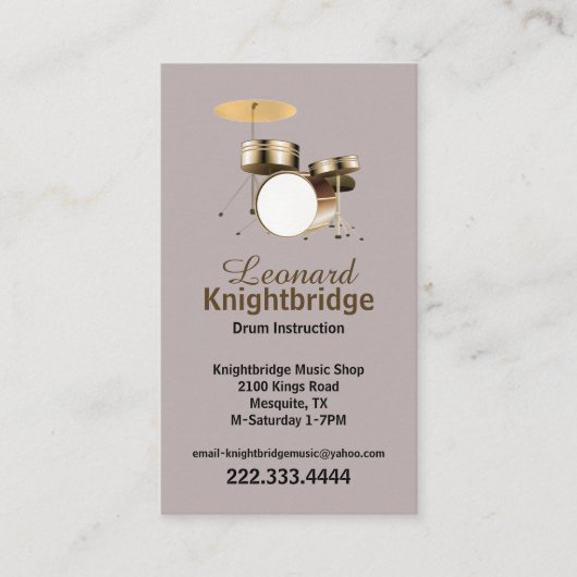 ドラムの名刺 名刺 (正面)