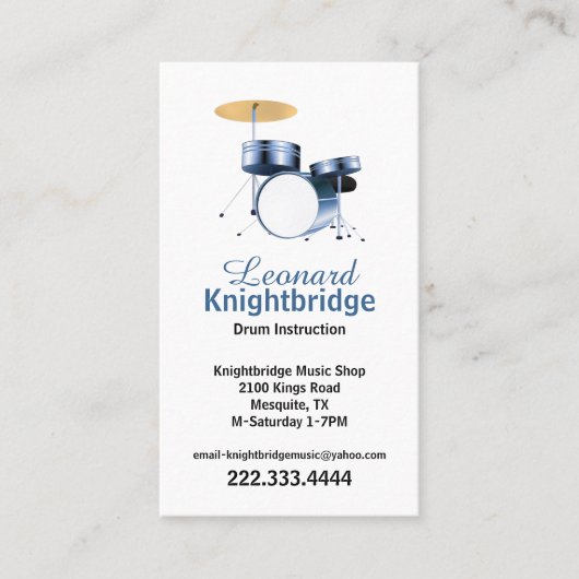 ドラムの名刺 名刺 (正面)