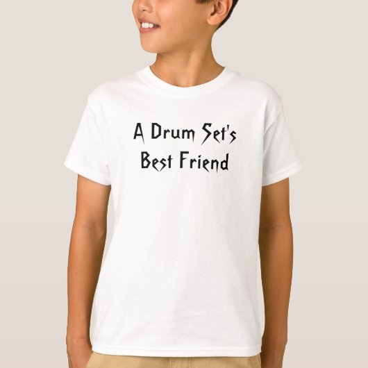 ドラムの最高の友達 音楽 引用 Tシャツ (正面)