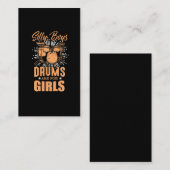 ドラムは女の子用-ドラマーミュージシャン 名刺 (正面/裏面)