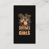 ドラムは女の子用-ドラマーミュージシャン 名刺 (正面)