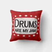 ドラムは私のジャム装飾用クッション クッション (裏面)