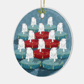 ドラムをたたいている12匹の猫… セラミックオーナメント (左)