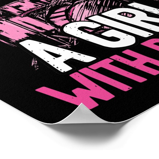 ドラムを使った女の子を決して過小評価しない ポスター (角)