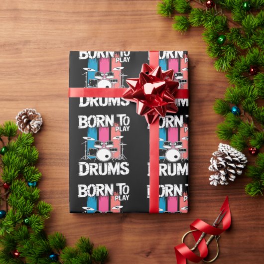 ドラムを叩くために生まれた ラッピングペーパー (クリスマスギフト)