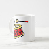 ドラムを強打して下さい コーヒーマグカップ (正面左)
