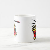 ドラムを強打して下さい コーヒーマグカップ (中央)