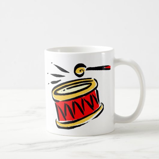 ドラムを強打して下さい コーヒーマグカップ (右)
