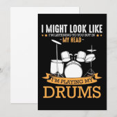 ドラムを演奏しています 招待状 (正面/裏面)