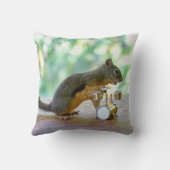 ドラムを遊んでいるリス クッション (裏面)