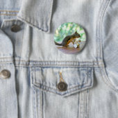 ドラムを遊んでいるリス 缶バッジ (インサイチュ)