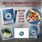 ドラムアップドラムいくつかのおもしろいドラマー誕生日パーティギフトラベル ギフトタグ