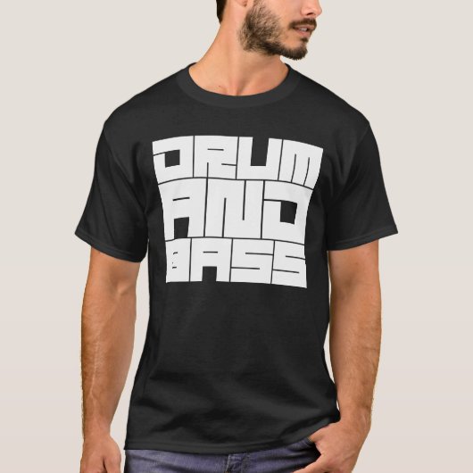 ドラムアンドベースロゴデザイン Tシャツ (正面)