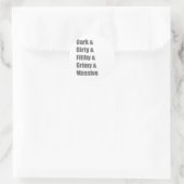 ドラムアンドベースDnBエレクトロダブステップドステップグリム ラウンドシール (バッグ)